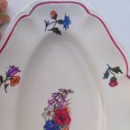 Vintage Schaal Met Bloemen. Sarreguemines thumbnail 2