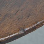 Prachtige Grote Antieke Engelse Pinewood Cricket/ Center Table, Bijzettafel Uit De 19e Eeuw thumbnail 12