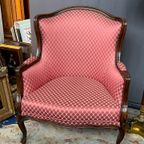 Extra Brede Fauteuil In De Stijl Van Louis Xv. Mahonie. thumbnail 2