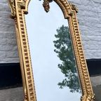 Franklin Mint Jaren 80, Louis Xiv Spiegel, Goudkleurig Fraai Gedetailleerd thumbnail 6