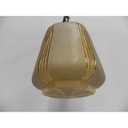 Art Deco Hanglamp Aan Ketting Met Beige Glazen Bol thumbnail 9