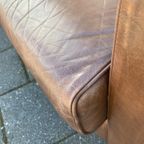 Strakke Leren Fauteuil In Nette Staat, Art Deco Stijl,75 Cm Hoog Achterkant thumbnail 12