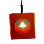 Space Age Design / Pop Art - Cube Shaped - Orange - Hanging Pedant thumbnail 5