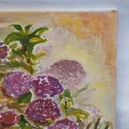 Origineel Schiderij.olieverf Op Canvas. Hortensia thumbnail 4