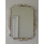 Vintage Geslepen Spiegel In Aluminium Frame thumbnail 3
