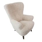 Artifort Oorfauteuil Grote Zetel Teddy Pluche Armchair Crème thumbnail 4