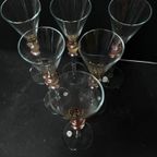 Set Van 6 Champagne Of Wijn / Likeurglazen Met Gouden/ Matglazen Accenten thumbnail 3