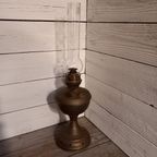 Antieke Koperen Olielamp, In Zeer Nette Staat. thumbnail 2