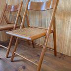 3 Vintage Habitat Klapstoelen Webbing Eetkamerstoelen thumbnail 7