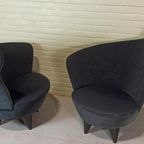 Set Of 2 Vintage Oortjes Design Fauteuils thumbnail 10