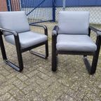 Set Van 2 - Burkhart Vogtherr Voor Rosenthal- Hombre Arm Chair ( Zwart ) thumbnail 6