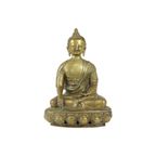 Grote Shakyamuni Boeddha Mudra Tibet Koper Messing Beeld Sculptuur 37Cm thumbnail 8
