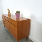 Teak Fineer Dressoir Barkast Met Lades En Klepdeuren thumbnail 11