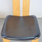 4 Vintage Beuken Leer Eetkamerstoelen Pietro Costantini Ello thumbnail 11