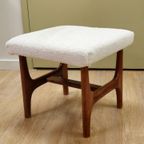 Vintage Deens Teakhouten Voetenbankje Poefje  Kruk Krukje Hocker Teddy Teak thumbnail 10