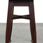 Antieke Massief Eikenhouten Engelse Kruk/ Stool Van Gaskell & Chambers Ltd thumbnail 3