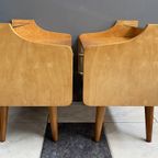 Set Of 2 1960S Nightstands With Glass Top thumbnail 6