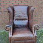 Oor-Fauteuil Zware Kwaliteit Leer thumbnail 2