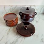 12 Vintage Schoteltje Van Potterie De Driehoek, Huizen Holland thumbnail 8