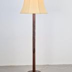 Vintage Oosters Gesneden Mahonie Vloerlamp Art Deco 1930 thumbnail 3