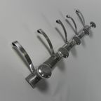 Aluminium Vintage Wandkapstok Met 5 Haken, Jaren 50 thumbnail 3
