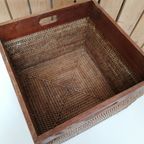 Rotan Opbergbak Met Houten Rand thumbnail 5