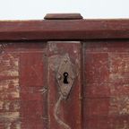 Antieke Beschilderde Bruidskist 1854 thumbnail 9