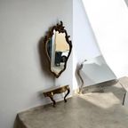 Vintage Gouden Barok Spiegel Met Legger Console Tafeltje thumbnail 3