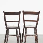 Tijdloze Elegante Set Van 10 Antieke Engelse Oxford Eetkamer/ Keuken Stoelen thumbnail 5