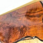 Antieke Mahonie Kast Met Twee Deuren En Lade, Zwarte Details Zgn. Willem 3 Stijl, 113 Cm Breed thumbnail 3