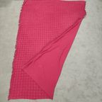 Vintage Chenille Roze Jaren 50-60 Bedsprei/wandkleed/deken thumbnail 3