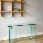 Glass Sidetable With Silver Details thumbnail 4