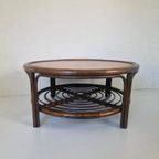 Mid Century Boho Manou Bamboe Salon Tafel Rond thumbnail 9