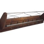 Vintage Wandkapstok Teak En Chroom Jaren 60/70 thumbnail 13