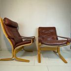 2X Ingmar Relling Siësta Stoelen. Hem En Haar. Lederen Westnofa Stoelen thumbnail 3