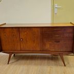Vintage Teak Fineer Dressoir Lowboard Kast Kastje thumbnail 4