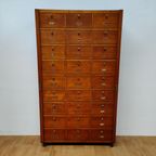 Vintage Houten Notariskast Kleppenkast Apothekerskast thumbnail 11