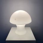 Zeldzame Witte Melkglas Peill En Putzler Paddestoel / Mushroom Tafellamp 1970 thumbnail 9