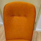 Vintage Theo Ruth Congo Fauteuil Stoel Oranje thumbnail 13