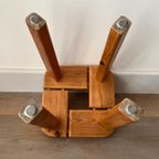 Pine Stool By Olof Ottelin, Finland 1960 thumbnail 4