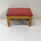 Opnieuw Bekleed Voetenbankje Poefje Vintage Brocante thumbnail 6