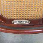Set Van 6 Hoge Vintage Donkerbruine Bentwood Thonet Stoelen Model “Lange Jan/ Long John” thumbnail 17
