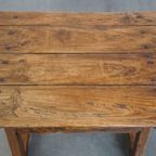 Mooie Antieke Spaanse Salon/ Bijzettafel Van Vruchtbomen Hout Met Originele Handgesmede Nagels thumbnail 7