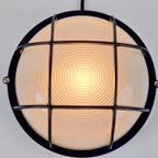 Vintage Simes Buitenlamp Wandlamp Metaal Glas ’80 Italy Nos thumbnail 4