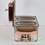 Vintage Spring Swiss Rechaud Koper Rvs Chafing Dish Compleet thumbnail 18