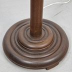 Vintage Oosters Gesneden Mahonie Vloerlamp Art Deco 1930 thumbnail 10