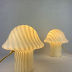 Witglazen Peill En Putzler Paddenstoel Tafellamp Met Zebraprint 1970 thumbnail 5