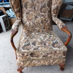 Vintage Stoffen Oorfauteuil thumbnail 2