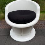 IKEA Poptorp Stoel Wit Met Zwart Kussen thumbnail 7