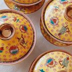 Vintage Chinees Porselein Theekopjes Geel thumbnail 4